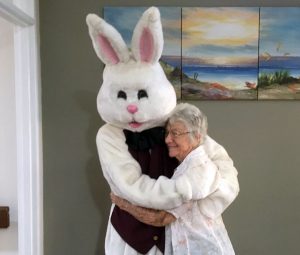 The Easter Bunny surprised residents at Peninsula
