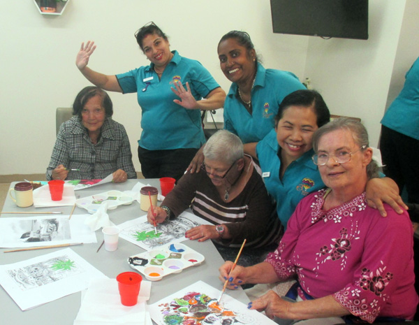 Art With Residents At Rothwell